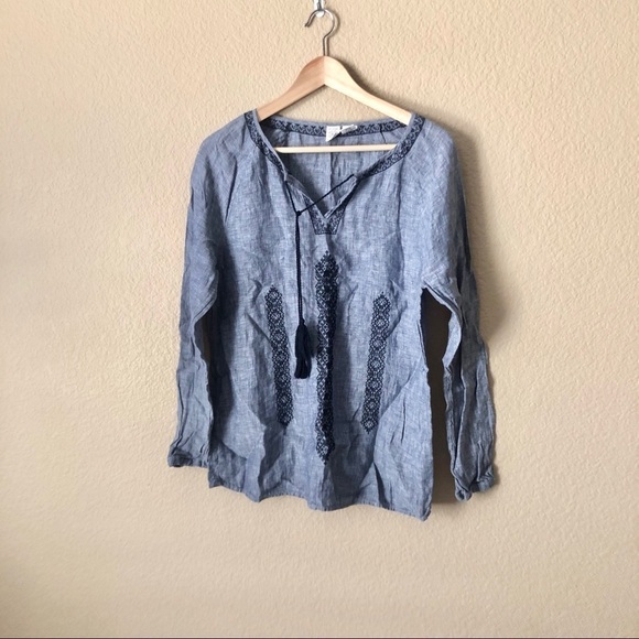 Artisan NY linen tunic top - Picture 2 of 4